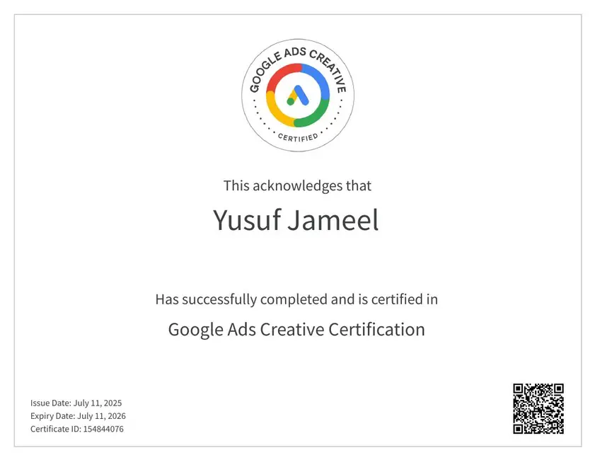 Google Ads Creative certification